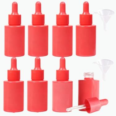 Imagem de Rowcay 8 frascos conta-gotas de vidro fosco com 2 funis, frasco conta-gotas de óleo essencial à prova de vazamento de 30 ml, frasco dispensador de perfume para óleos essenciais, perfumes e outros