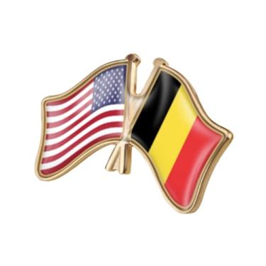 Imagem de QTAOEIONG Bandeiras dos Estados Unidos, EUA, América, EUA e muitos outros países, broche de liga de amizade com cruz, 1.3x0.9inch/32x23mm, Metal, Sem Pedra Preciosa