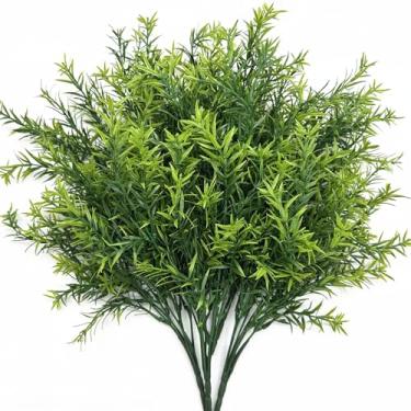 Imagem de Plantas artificiais de alecrim, arbustos de plantas falsas, grama, arbustos sintéticos para decoração de casa, cozinha, banheiro, casa de fazenda, sala, prateleira, mesa, café, vaso, vaso, enchimento