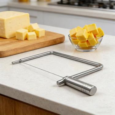 Imagem de Acessórios para fatiadores de queijo, componentes de cortador de queijo de aço inoxidável - Este fatiador de queijo é excelente para fazer tábuas de queijo que podem ser oferecidas como presentes.