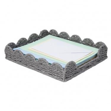 Imagem de Bandeja de cartas, organizador de bandeja de papel para papéis, documentos, pastas, cadernos e artigos de papelaria, suporte de arquivo de revistas, cesta de correio, organizadores de mesa e