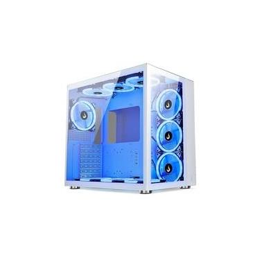 Imagem de Gabinete Gamer Rise Mode Galaxy Glass Standard, Mid Tower, Lateral e Frontal em Vidro Temperado, Sem Fans, Branco - RM-GA-GGST-FW