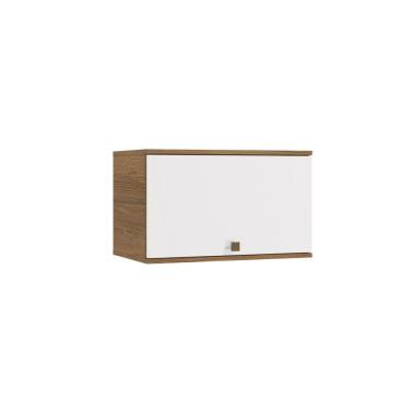 Imagem de Armário Aéreo Celeste Kappesberg 100% Mdf 1 Porta Basculante Nogueira-branco 60cm