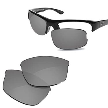 Imagem de Glintbay Lentes de óculos de sol de substituição 100% precisas para RayBan RB4173-62 mm - Espelhado prateado metálico polarizado