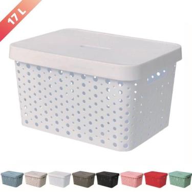 Imagem de Caixa Organizadora Trama Rattan 17L Usual Utilid. - Usual Utilidades, 