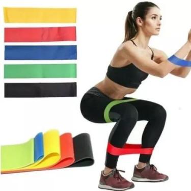 Imagem de Kit 5 Faixas Elásticas Com 5 Níveis de Resistência - REIS VARIEDADES M