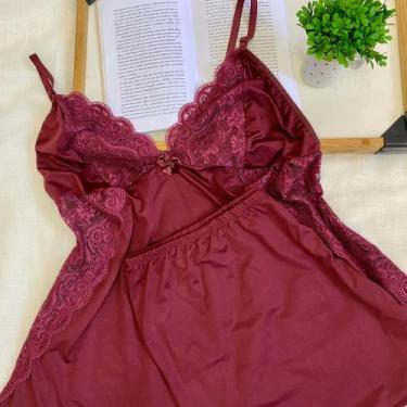 Imagem de Baby Doll Plus Size Pijama Feminino até o tamanho 58 - VM Store, Rubro