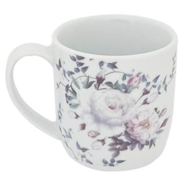 Imagem de Xícara Grande Porcelana de Chá Café Florida 360ml Branca Caneca Germer