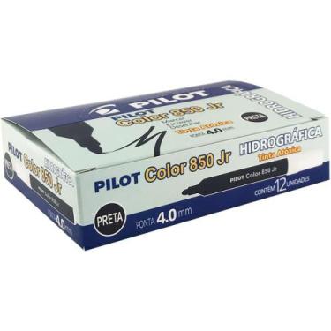 Imagem de Caneta Hidrográfica Color 850L Junior Preta - Caixa com 12 Unidades - 