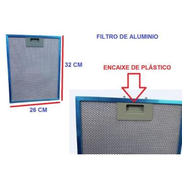 Imagem de Filtro Da Coifa Alumínio Coifa 32x26 Cm - ELETTROMEC