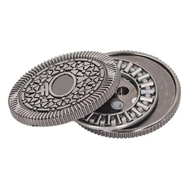 Imagem de Moeda Háptica Deslizante de Metal para Alívio do Estresse, Ansiedade, Brinquedo na Ponta do Dedo para Estudantes Com TDAH e Trabalhadores (Cor prateada)