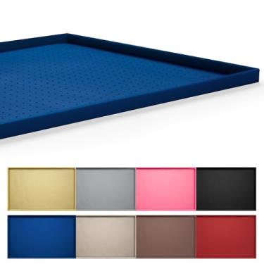 Imagem de (L, Blue) - Hubulk Dog Cat Food Feeding Mat Made from FDA Food-Grade Silicone Anti-Slip No Mess Pet Food Mat Dog Bowl Placemat