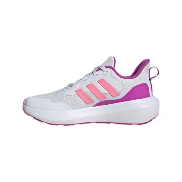 Imagem de Adidas Tênis de renda Cloudfoam Fortarun 2.0, Branco/Rosa Bliss/Rosa Flash, 21