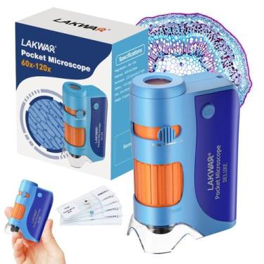 Imagem de Microscópio de Bolso LAKWAR 60x-120x - Para Crianças e Adultos