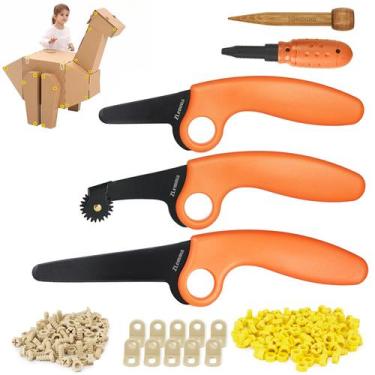 Imagem de Kit de Construção ZLemma com 425 Peças de Papelão para Crianças