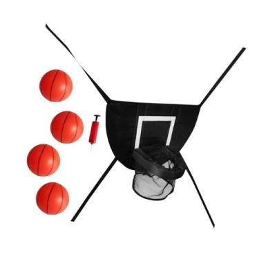 Imagem de Dynwave Acessórios para argolas de basquete de trampolim com bomba e 3 mini -bola para para crianças adultos acessórios de trampolim