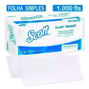 Imagem de Papel Toalha Interfolhado Kimberly Clark Scott Smart C/1000