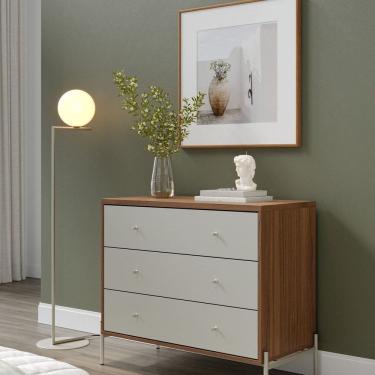 Imagem de Cômoda 3 Gavetas 90 Cm X 79cm Jasper Canella/Off White