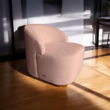 Imagem de Poltrona Living Sala de Estar Eloa Tecido Bouclé Rose
