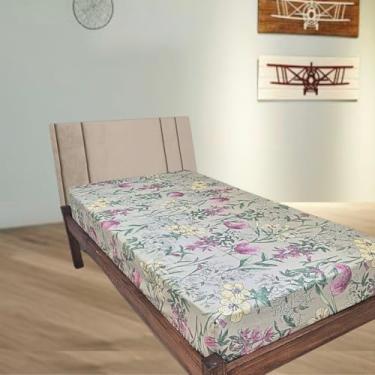 Imagem de Lençol Avulso Com Elástico Solteiro Viúva Cama Box 1,00 X 2,00 X 0,40 De Altura 150 Fios -DES-7994-COR-V52F