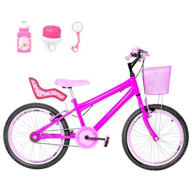 Imagem de Bicicleta Aro 20 Aero + Kit Passeio E Cadeirinha Pink E Rosa