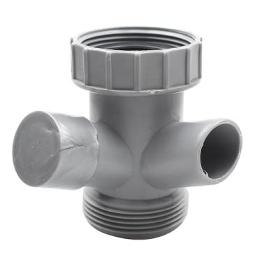 Imagem de Adaptador de tubo de drenagem multifuncional para pia de cozinha, conector de purificador de água e transbordamento de quatro vias, QS091C006