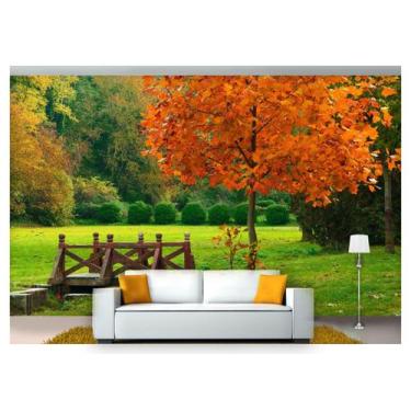 Imagem de Papel De Parede Jardim Japonês Ponte Àrvore 3D 7,50m² Jjp04 - Você Dec
