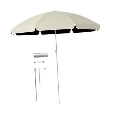 Imagem de Ｂｅｓｇａ Guarda- portátil de 5,6 pés com nervuras resistentes, cobertura para ao ar livre, guarda- de mercado para jogos esportivos ao ar, Bege