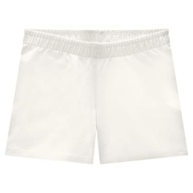 Imagem de Short Menina Kyly Algodão Lisa Off White, 14
