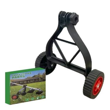 Imagem de Xanadued Acessório de roda de aparador de corda, rodas de suporte de aparador, rodas de comedor de ervas daninhas, roda de suporte de cortador de grama ajustável para cortador de escova