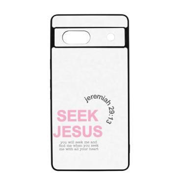 Imagem de qizjio Capa protetora de Jesus Cristão à prova de choque com versículo bíblico para Google Pixel 7A