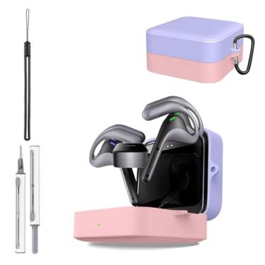 Imagem de Capa para Timekettle W4 Pro, capa protetora de silicone para fones de ouvido Timekettle W4 Pro, capa de corpo inteiro à prova de choque com proteção contra arranhões, com chaveiro, cordão e kit de