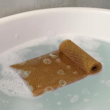 Imagem de Esponja de rede africana, esponjas de banho esfoliantes corporais, pano de banho para esfregar as costas para banho, esfoliante corporal para mulheres, dourado