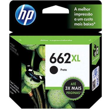 Imagem de Cartucho Hp Tinta 662Xl Preto Cz105Ab