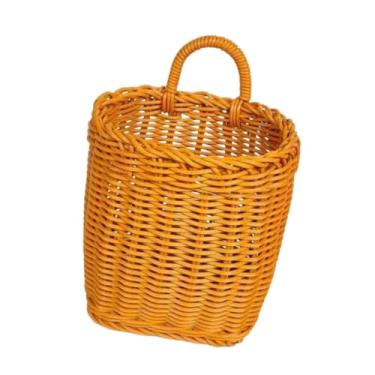 Imagem de DimyFew Cesta de armazenamento suspensa para parede, suporte leve para flores de jardim, resistente, versátil, feita à mão, cesta de parede, 13 Cm X 11 Cm X 17