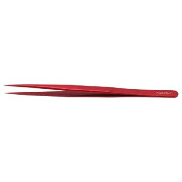 Imagem de Hyuduo Tweezer de Ponta Pontiaguda Com Precisão Resistência à Corrosão Liga de Titânio Resistência Magnética para o Celular Remoção de Reparo de Impressão Digital Placa -mãe (vermelho)