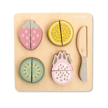 Imagem de Brinquedo De Madeira Kit Frutas Com Corte - Bup Baby