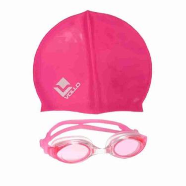 Imagem de Óculos de Natação Vollo Essential + Touca de Natação, Rosa