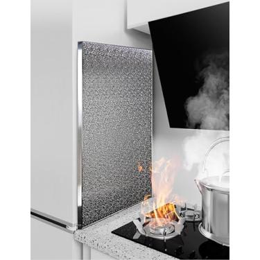 Imagem de Protetor térmico magnético premium para cozinha, proteção contra respingos de fogão a gás, protetor de óleo de alumínio para forno, churrasqueira e geladeira, 30 x 59,9 cm, fácil limpeza, durável e
