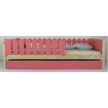 Imagem de Bicama Montessoriana Solteirão Base Colorida Madeira Maciça Pinus - Pi