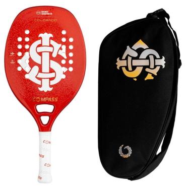 Imagem de Kit Raquete + Raqueteira Bolsa Beach Tennis Compass Inter Colorado Vermelha-Unissex