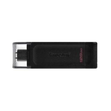 Imagem de Pen Drive 128GB Kingston DataTravaler 70, USB-C 3.2, Preto - DT70/128G