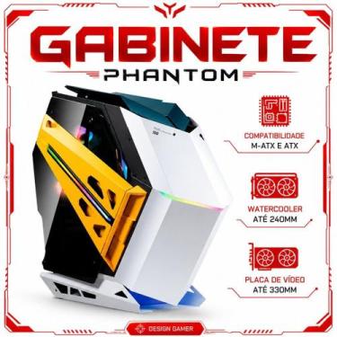 Imagem de Gabinete Gamer ATX M-ATX USB 3.0 Water Cooler 240mm para Computador DE