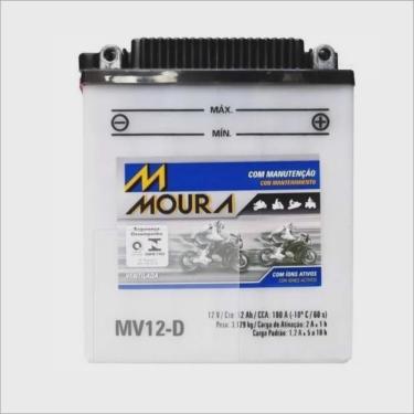 Imagem de Bateria Ventilada Moto Moura 12V 12Ah MV12-D BMW 650 gs honda CB550SC nighthawk CB650SC