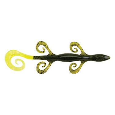 Imagem de Isca de pesca de água doce PowerBait Berkley (todos os estilos PowerBait), Isca Powerbait Power Lizard, Watermelon/Chartreuse, 6" (9 Count)