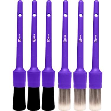 Imagem de kit 3 pincel Detalhamento Automotivo Interno + 3 Externo Nº14 Zacs