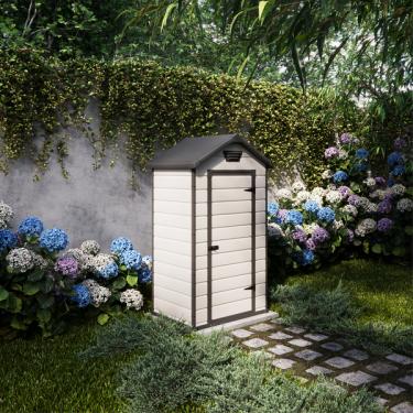 Imagem de Depósito para Jardim Manor Resina Bege e Cinza 1800 L