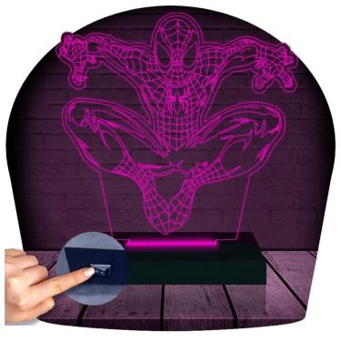 Imagem de Luminária Led 3D Homem Aranha Herói 2