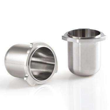 Imagem de Copo dosador de grãos de café de aço inoxidável para máquina de café expresso Breville compatível com filtro de portafilter de 54 mm com guia de ativação de moedor, para sálvia barista express Impress