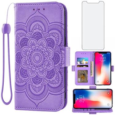 Imagem de Asuwish Capa carteira compatível com iPhone Xs X 10 10s e protetor de tela de vidro temperado flip porta-cartão de crédito capa de celular para iPhoneX iPhoneXs iPhone10 i PhoneX SX 10x 10xs X's Women